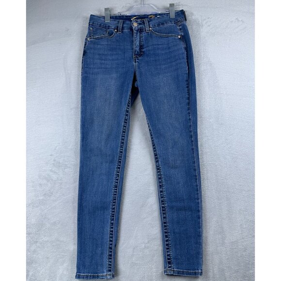 Seven7 Skinny Jeans Tummy Less High Rise Womens Size 8 Medium Wash Blue - Picture 1 of 12